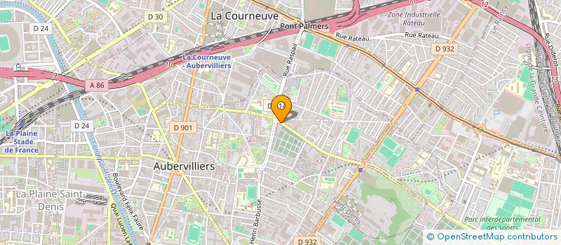 localisation de l'entreprise MONSIEUR SANBOU SIDIBE à AUBERVILLIERS