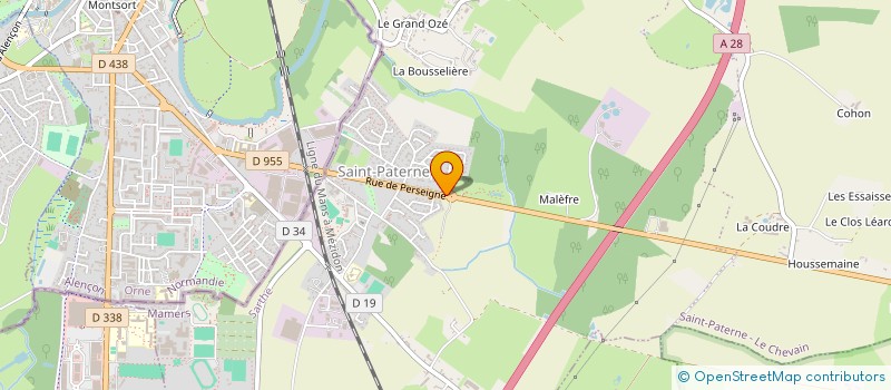 localisation de l'entreprise MONSIEUR SANDRA OGER  SAINT-PATERNE - LE CHEVAIN