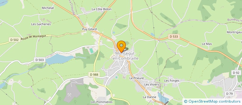 localisation de l'entreprise MONSIEUR SARAH MEDJEMEDJ  MONTAIGUT-EN-COMBRAILLE