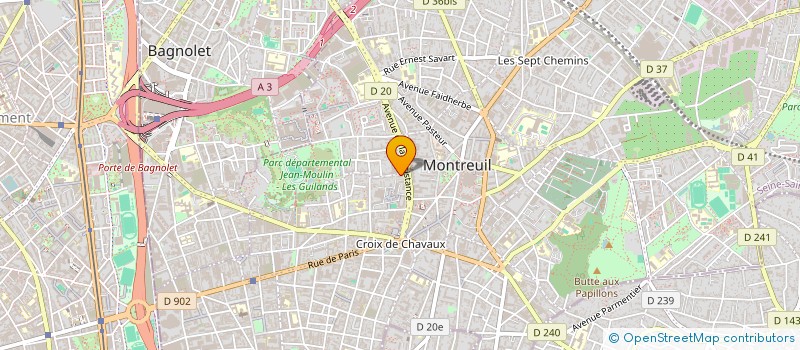 localisation de l'entreprise MONSIEUR SARIC DE PINA à MONTREUIL