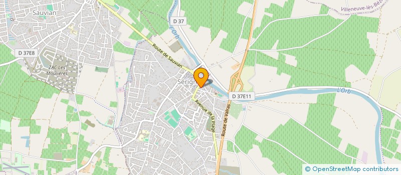 localisation de l'entreprise MONSIEUR SATURNIN GONZALEZ  SERIGNAN