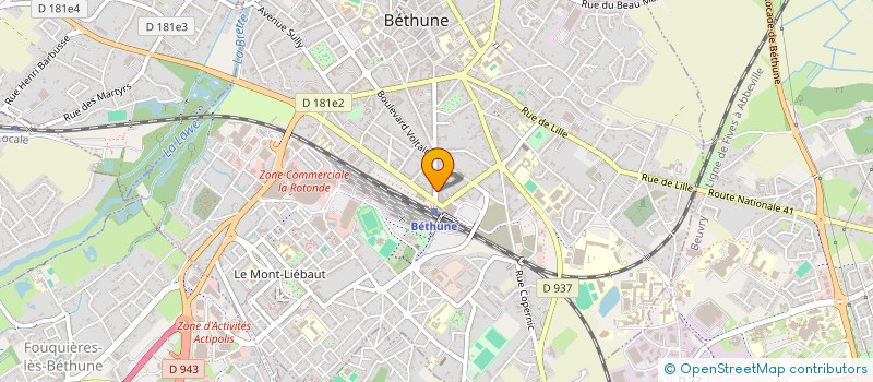 localisation de l'entreprise MONSIEUR SAVAS TEKIN  BETHUNE