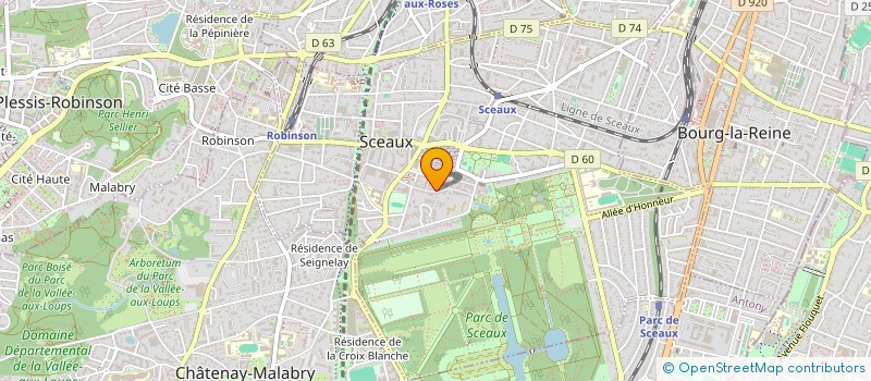 localisation de l'entreprise MONSIEUR SCEAUX ROBERT à SCEAUX