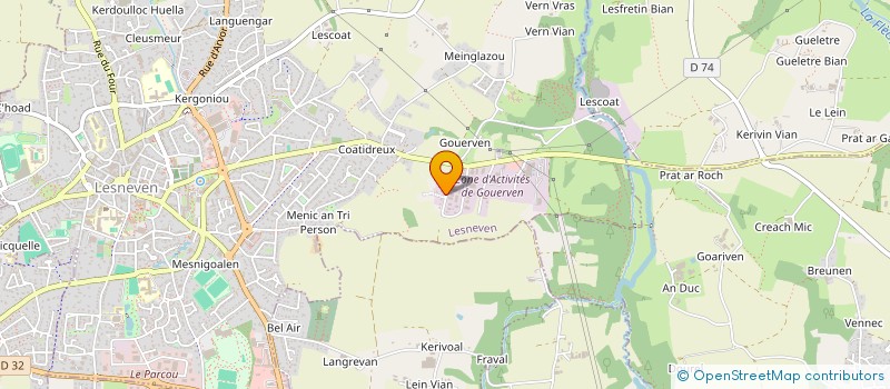 localisation de l'entreprise MONSIEUR SEAN PEYRECAVE  LESNEVEN