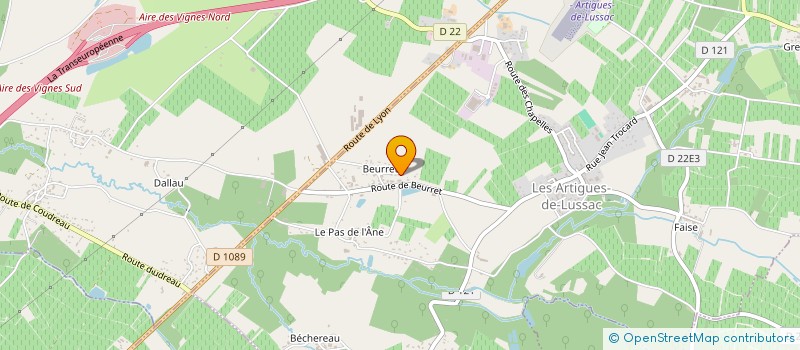 localisation de l'entreprise MONSIEUR SEBASTIEN ABILLARA  LES ARTIGUES-DE-LUSSAC