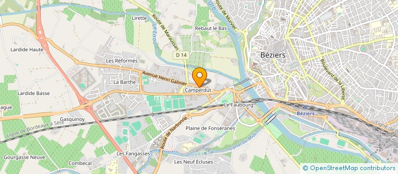 localisation de l'entreprise MONSIEUR SEBASTIEN ALABARBE  BEZIERS