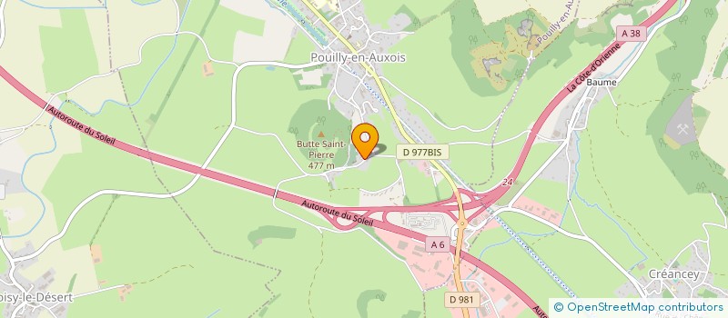 localisation de l'entreprise MONSIEUR SEBASTIEN AMELINE  POUILLY-EN-AUXOIS