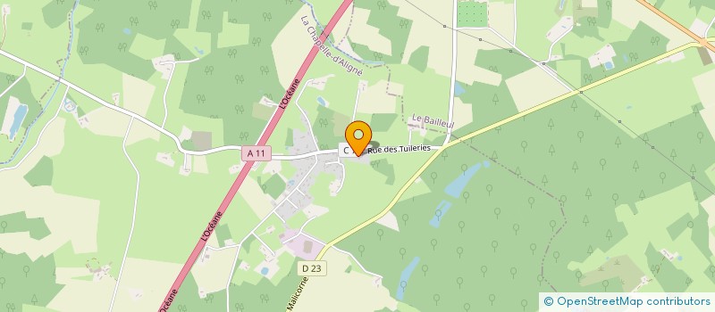 localisation de l'entreprise MONSIEUR SEBASTIEN AMONEAU  LA CHAPELLE-D'ALIGNE