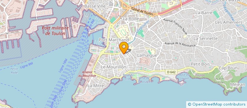 localisation de l'entreprise MONSIEUR SEBASTIEN ARSENE  TOULON