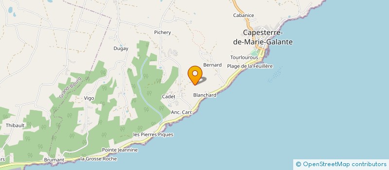 localisation de l'entreprise MONSIEUR SEBASTIEN ATTAUD à CAPESTERRE DE MARIE GALANTE