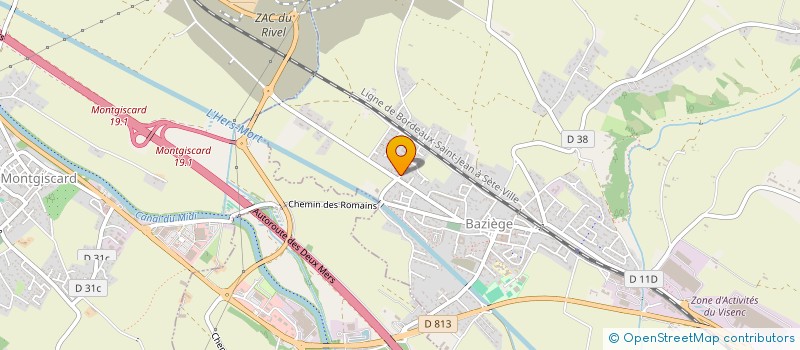 localisation de l'entreprise MONSIEUR SEBASTIEN AUBE  BAZIEGE