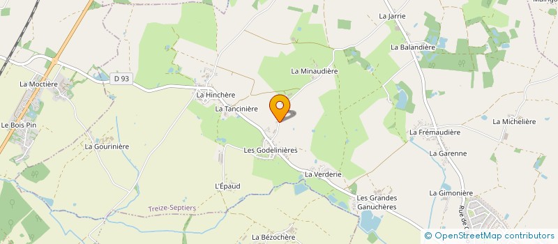 localisation de l'entreprise MONSIEUR SEBASTIEN AUBRON  TREIZE-SEPTIERS