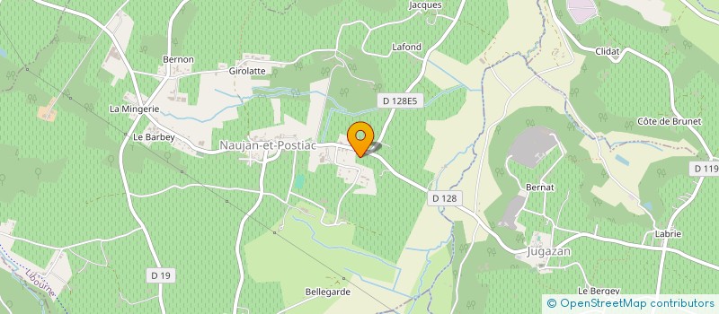 localisation de l'entreprise MONSIEUR SEBASTIEN AUDINET  NAUJAN-ET-POSTIAC