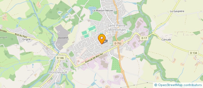localisation de l'entreprise MONSIEUR SEBASTIEN BAHUAUD à MONTREVAULT-SUR-EVRE