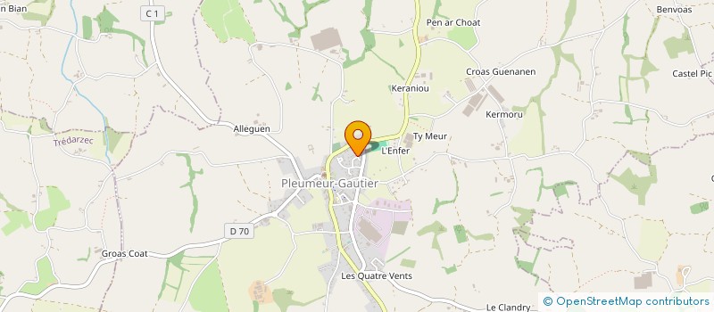 localisation de l'entreprise MONSIEUR SEBASTIEN BARBET  PLEUMEUR-GAUTIER