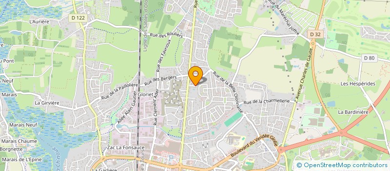 localisation de l'entreprise MONSIEUR SEBASTIEN BARRETEAU  LES SABLES-D'OLONNE