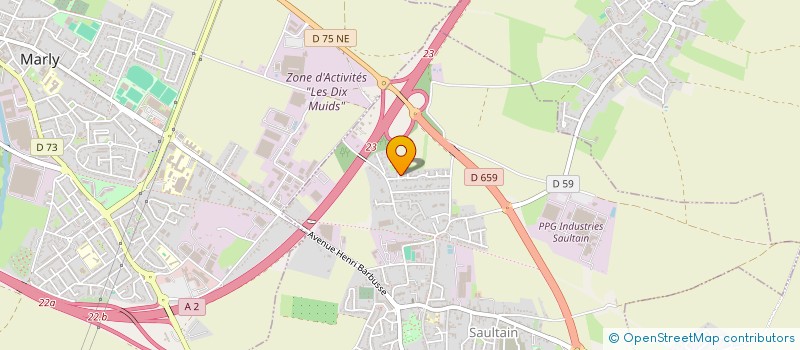 localisation de l'entreprise MONSIEUR SEBASTIEN BAUGNIES  SAULTAIN