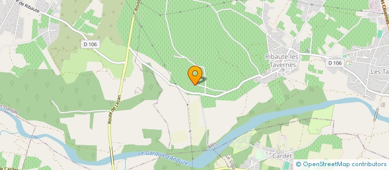 localisation de l'entreprise MONSIEUR SEBASTIEN BEAL  RIBAUTE-LES-TAVERNES