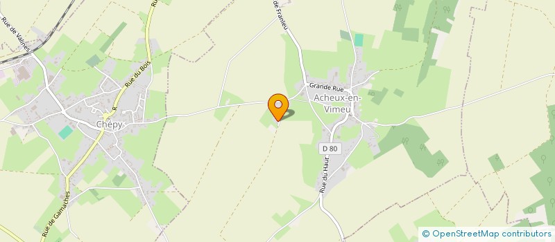 localisation de l'entreprise MONSIEUR SEBASTIEN BEAUDELIN  ACHEUX-EN-VIMEU