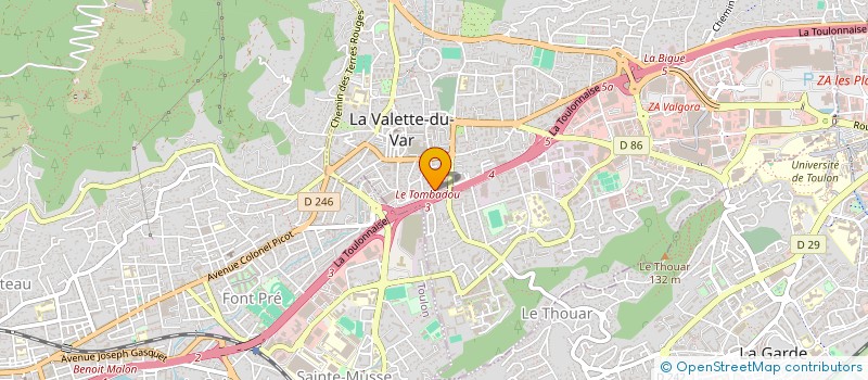 localisation de l'entreprise MONSIEUR SEBASTIEN BELVINDRAH à LA VALETTE-DU-VAR