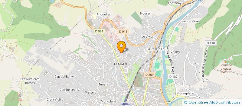 localisation de l'entreprise MONSIEUR SEBASTIEN BEULQUE  MILLAU