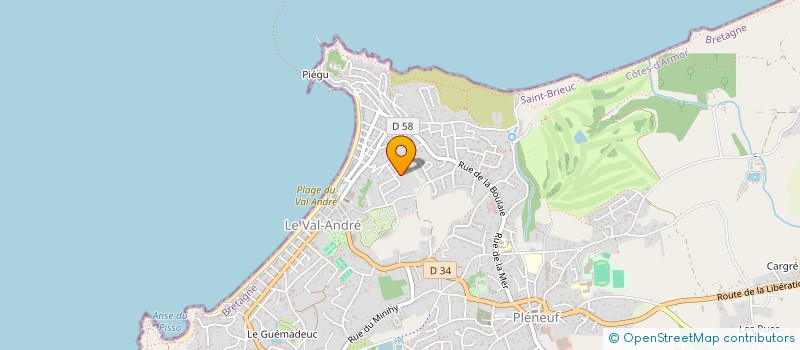 localisation de l'entreprise MONSIEUR SEBASTIEN BIDAN  PLENEUF-VAL-ANDRE