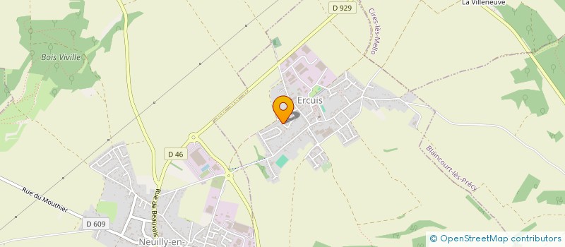 localisation de l'entreprise MONSIEUR SEBASTIEN BILLON  ERCUIS