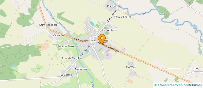 localisation de l'entreprise MONSIEUR SEBASTIEN BISSON  CLION