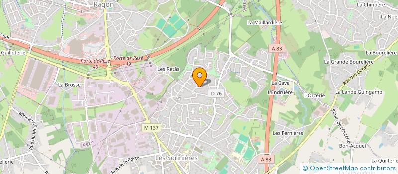 localisation de l'entreprise MONSIEUR SEBASTIEN BIZOS à LES SORINIERES