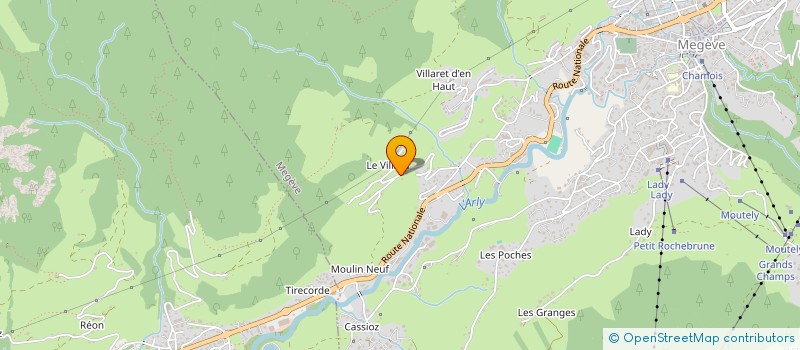 localisation de l'entreprise MONSIEUR SEBASTIEN BLANC  MEGEVE