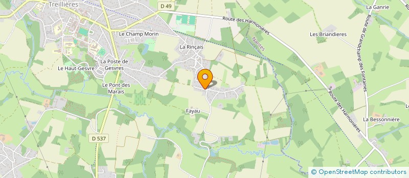 localisation de l'entreprise MONSIEUR SEBASTIEN BLUET à TREILLIERES