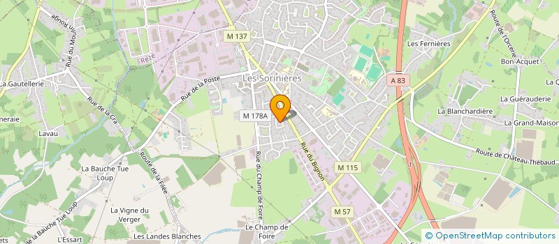 localisation de l'entreprise MONSIEUR SEBASTIEN BODIN  LES SORINIERES