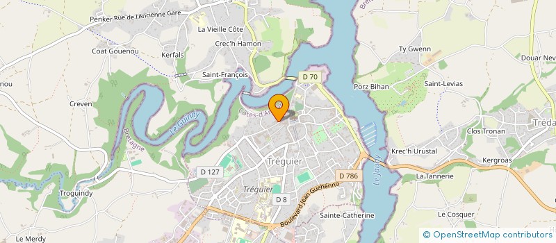 localisation de l'entreprise MONSIEUR SEBASTIEN BONBONNY  TREGUIER