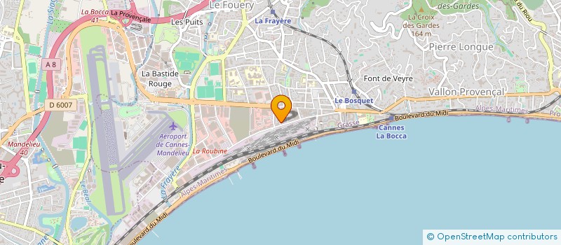 localisation de l'entreprise MONSIEUR SEBASTIEN BOUDET à CANNES