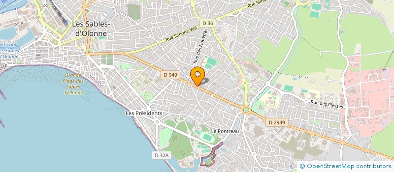 localisation de l'entreprise MONSIEUR SEBASTIEN BOUGARD  LES SABLES D'OLONNE