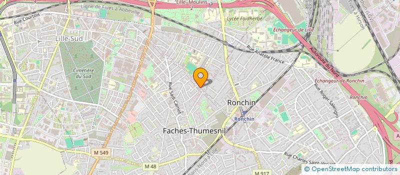 localisation de l'entreprise MONSIEUR SEBASTIEN BOULANGER à LILLE