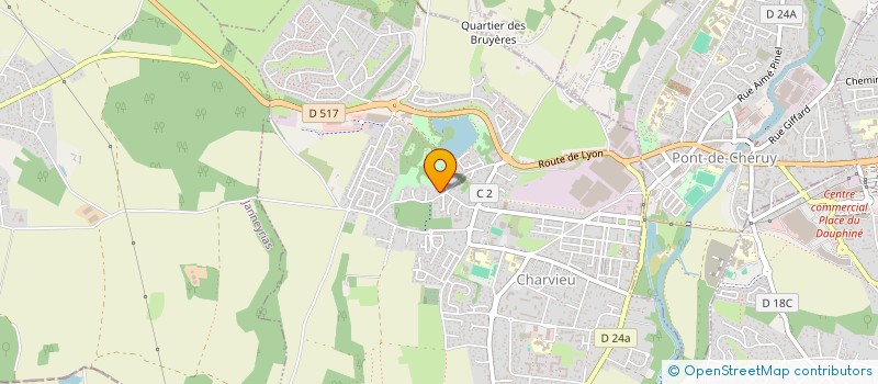 localisation de l'entreprise MONSIEUR SEBASTIEN BOURGEOIS à CHARVIEU-CHAVAGNEUX