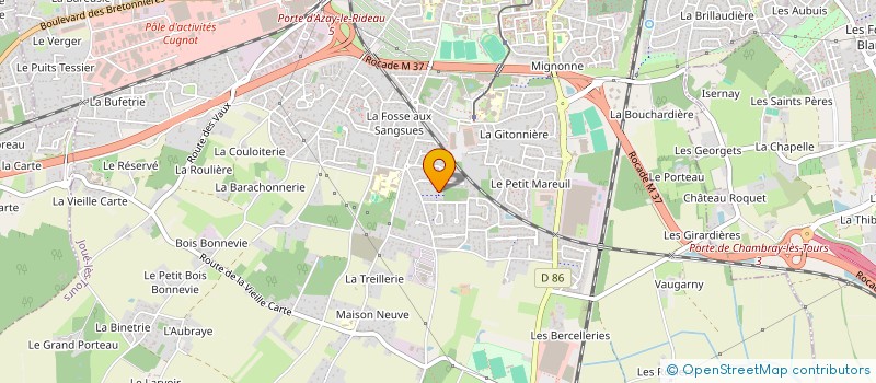 localisation de l'entreprise MONSIEUR SEBASTIEN BOURGEOISAT à JOUE-LES-TOURS