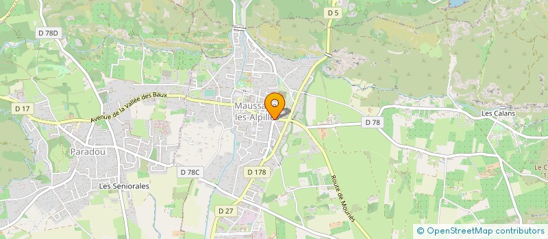 localisation de l'entreprise MONSIEUR SEBASTIEN BOURGOIN  MAUSSANE-LES-ALPILLES