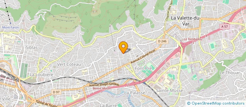 localisation de l'entreprise MONSIEUR SEBASTIEN BOURIGAN  TOULON