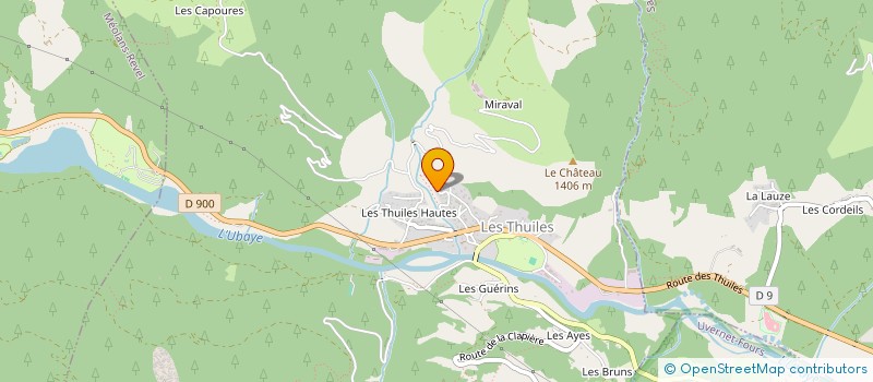 localisation de l'entreprise MONSIEUR SEBASTIEN BOURJAC  LES THUILES