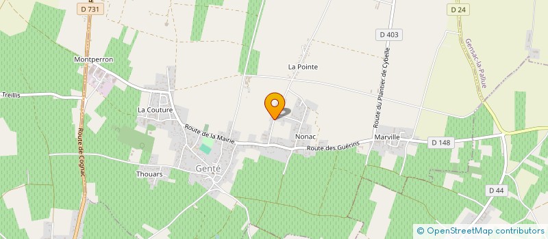 localisation de l'entreprise MONSIEUR SEBASTIEN BOURON  GENTE