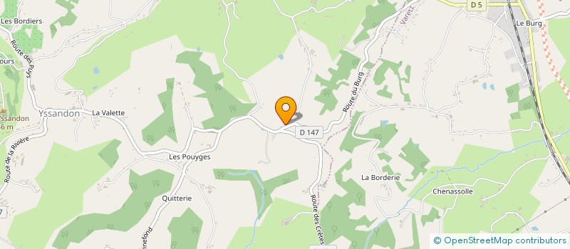 localisation de l'entreprise MONSIEUR SEBASTIEN BOURZAT  YSSANDON