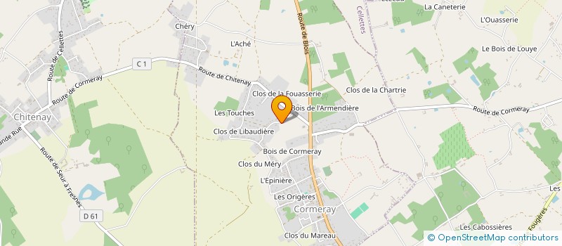 localisation de l'entreprise MONSIEUR SEBASTIEN BRETON  CORMERAY