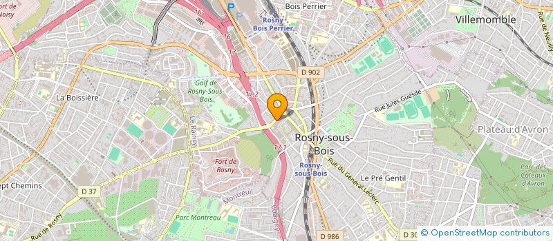 localisation de l'entreprise MONSIEUR SEBASTIEN BRIFFAULT à ROSNY SOUS BOIS