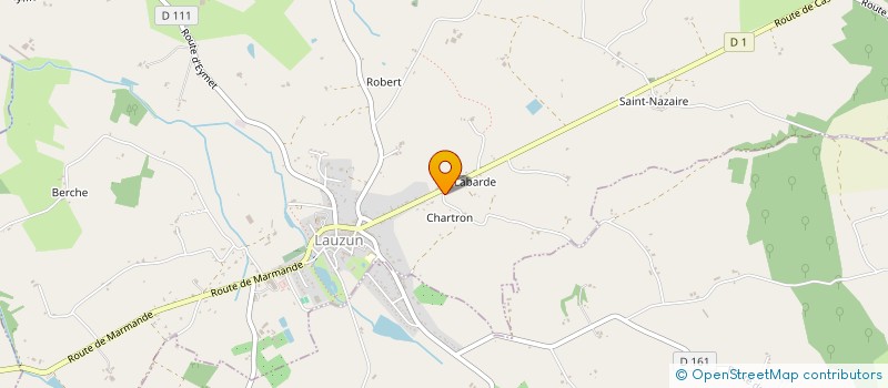 localisation de l'entreprise MONSIEUR SEBASTIEN BRUGERE  LAUZUN