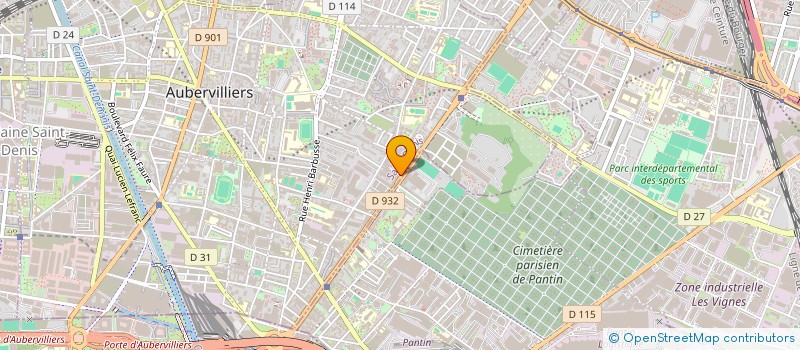 localisation de l'entreprise MONSIEUR SEBASTIEN BRUNEAU  AUBERVILLIERS