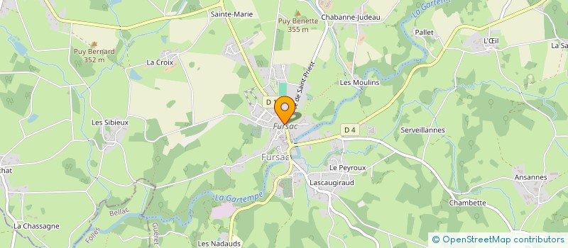 localisation de l'entreprise MONSIEUR SEBASTIEN BRUNET à FURSAC