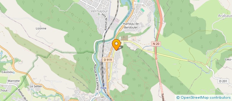 localisation de l'entreprise MONSIEUR SEBASTIEN BUBOLA à FOIX