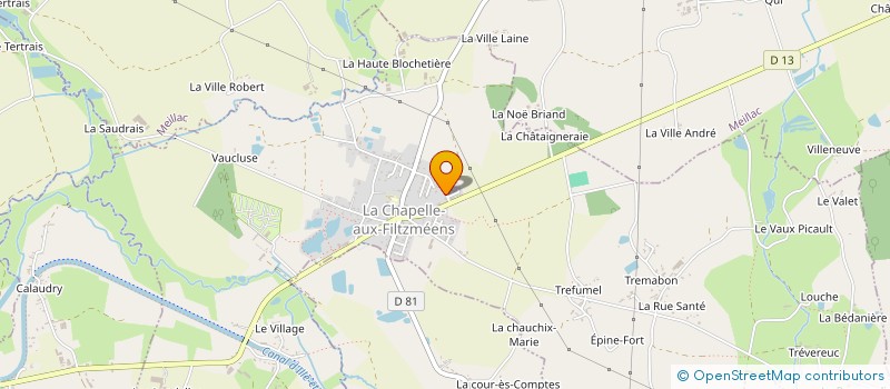 localisation de l'entreprise MONSIEUR SEBASTIEN BUFFERAND  LA CHAPELLE-AUX-FILTZMEENS